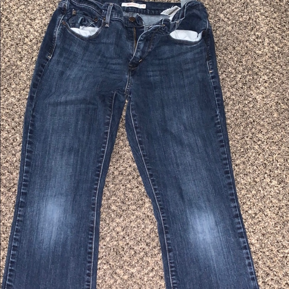 Bootcut blue jeans
